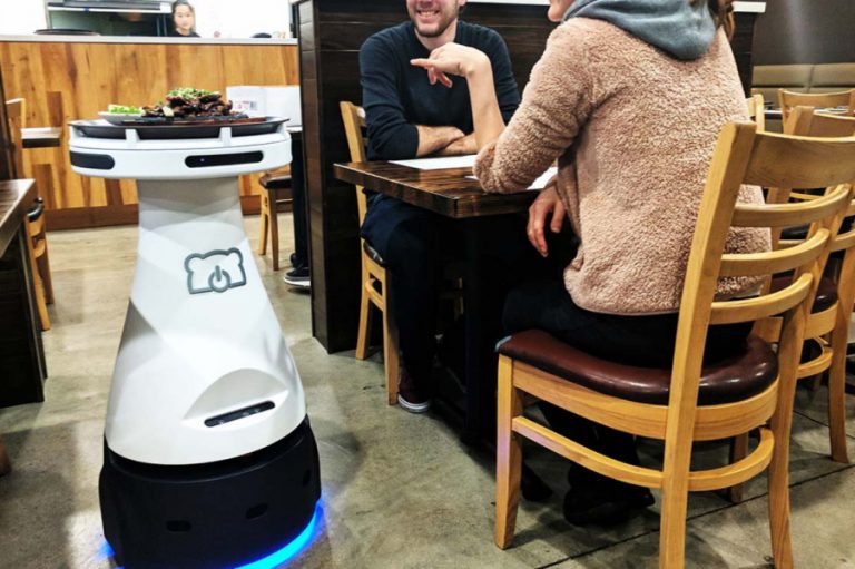 Robot server delivers food in restaurants GRA